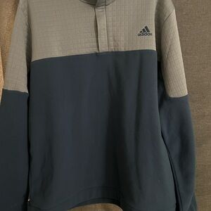 adidas DWR Block 1/4 Zip Sweaters - Grey Three/Crew Navy